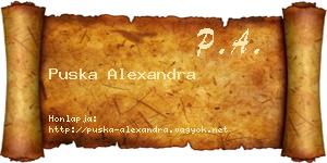 Puska Alexandra névjegykártya