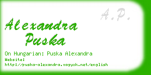 alexandra puska business card